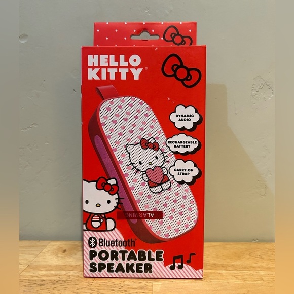 Hello Kitty Other - Hello Kitty Bluetooth Portable Speaker made Sanrio. Red and White. NWTS